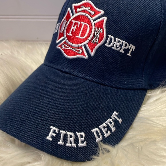 Fire Department Navy Blue Embroidered Baseball Cap - Picture 6 of 12
